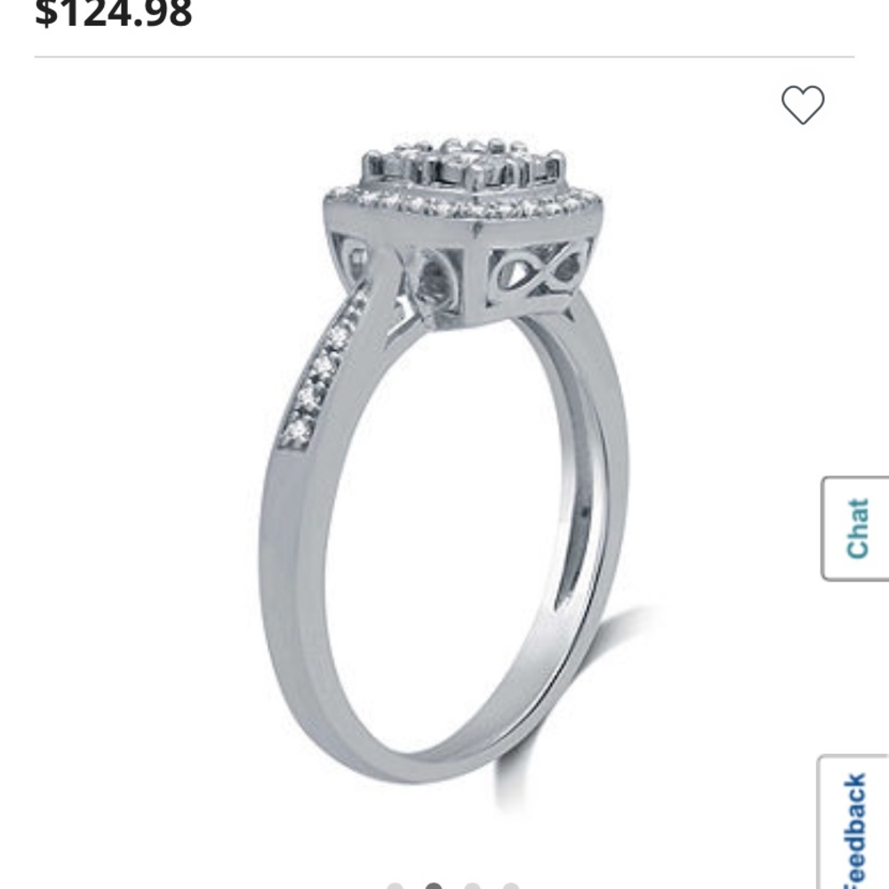 Diamond sterling silver ring - Picture 7 of 8